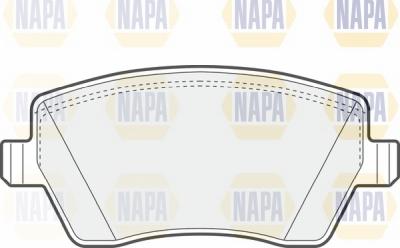 NAPA NBP1001 - Комплект спирачно феродо, дискови спирачки vvparts.bg