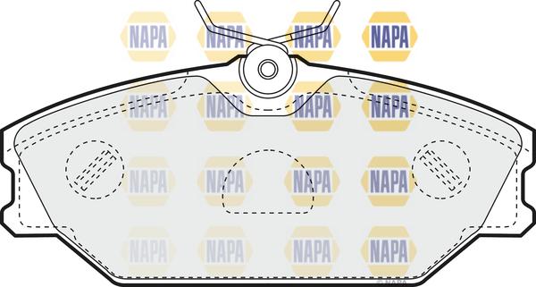 NAPA NBP1007 - Комплект спирачно феродо, дискови спирачки vvparts.bg