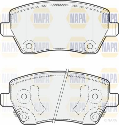 NAPA NBP1037 - Комплект спирачно феродо, дискови спирачки vvparts.bg