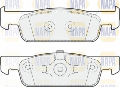 NAPA NBP1024 - Комплект спирачно феродо, дискови спирачки vvparts.bg