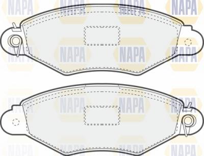 NAPA NBP1023 - Комплект спирачно феродо, дискови спирачки vvparts.bg