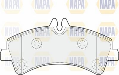 NAPA NBP1077 - Комплект спирачно феродо, дискови спирачки vvparts.bg