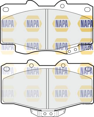 NAPA NBP1196 - Комплект спирачно феродо, дискови спирачки vvparts.bg