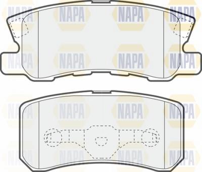 NAPA NBP1191 - Комплект спирачно феродо, дискови спирачки vvparts.bg