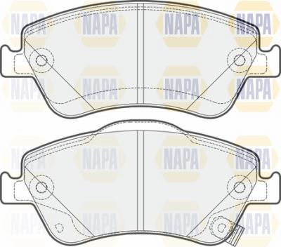 NAPA NBP1105 - Комплект спирачно феродо, дискови спирачки vvparts.bg