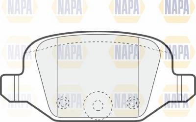 NAPA NBP1101 - Комплект спирачно феродо, дискови спирачки vvparts.bg