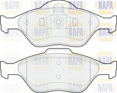 NAPA NBP1111 - Комплект спирачно феродо, дискови спирачки vvparts.bg