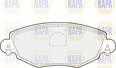 NAPA NBP1180 - Комплект спирачно феродо, дискови спирачки vvparts.bg