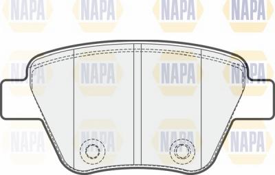 NAPA NBP1134 - Комплект спирачно феродо, дискови спирачки vvparts.bg