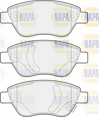 NAPA NBP1132 - Комплект спирачно феродо, дискови спирачки vvparts.bg