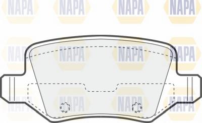NAPA NBP1120 - Комплект спирачно феродо, дискови спирачки vvparts.bg