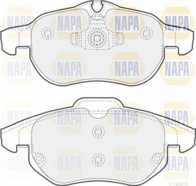 NAPA NBP1175 - Комплект спирачно феродо, дискови спирачки vvparts.bg