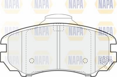 NAPA NBP1173 - Комплект спирачно феродо, дискови спирачки vvparts.bg