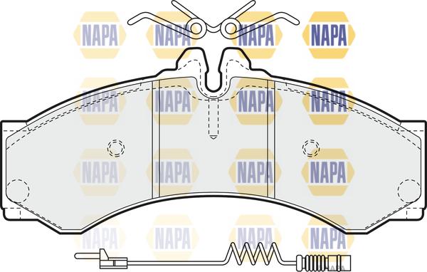 NAPA NBP1857 - Комплект спирачно феродо, дискови спирачки vvparts.bg