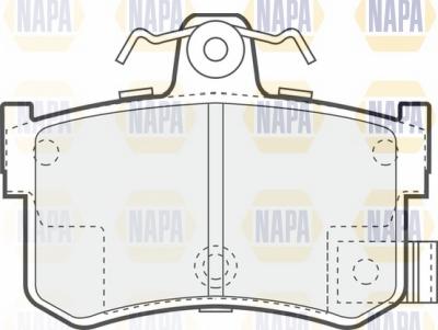 NAPA NBP1805 - Комплект спирачно феродо, дискови спирачки vvparts.bg