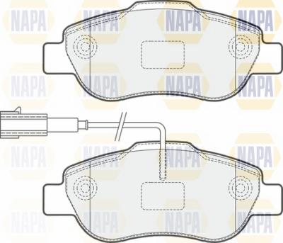 NAPA NBP1815 - Комплект спирачно феродо, дискови спирачки vvparts.bg