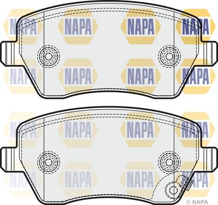 NAPA NBP1874 - Комплект спирачно феродо, дискови спирачки vvparts.bg