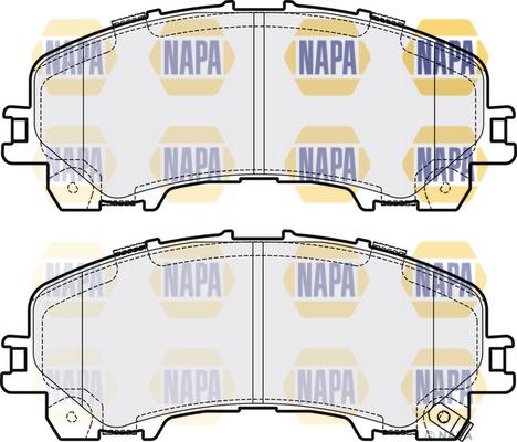 NAPA NBP1357 - Комплект спирачно феродо, дискови спирачки vvparts.bg