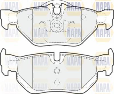 NAPA NBP1369 - Комплект спирачно феродо, дискови спирачки vvparts.bg