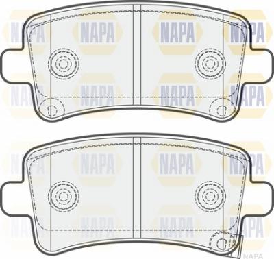 NAPA NBP1309 - Комплект спирачно феродо, дискови спирачки vvparts.bg