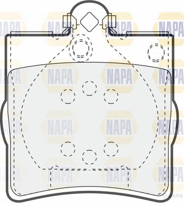 NAPA NBP1306 - Комплект спирачно феродо, дискови спирачки vvparts.bg