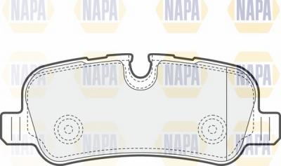 NAPA NBP1315 - Комплект спирачно феродо, дискови спирачки vvparts.bg