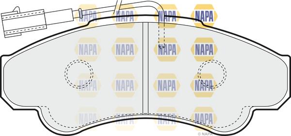 NAPA NBP1317 - Комплект спирачно феродо, дискови спирачки vvparts.bg