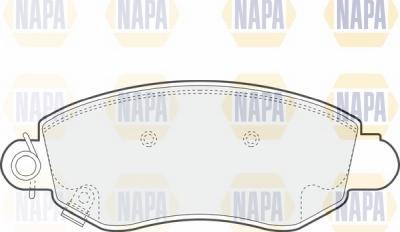 NAPA NBP1388 - Комплект спирачно феродо, дискови спирачки vvparts.bg