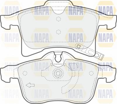 NAPA NBP1327 - Комплект спирачно феродо, дискови спирачки vvparts.bg