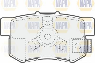 NAPA NBP1370 - Комплект спирачно феродо, дискови спирачки vvparts.bg