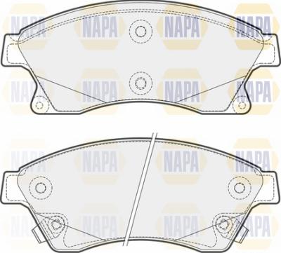 NAPA NBP1297 - Комплект спирачно феродо, дискови спирачки vvparts.bg