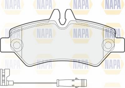 NAPA NBP1245 - Комплект спирачно феродо, дискови спирачки vvparts.bg