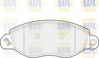 NAPA NBP1256 - Комплект спирачно феродо, дискови спирачки vvparts.bg