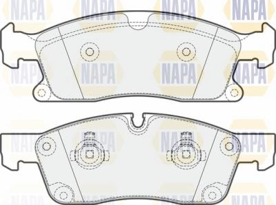 NAPA NBP1251 - Комплект спирачно феродо, дискови спирачки vvparts.bg