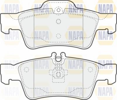 NAPA NBP1257 - Комплект спирачно феродо, дискови спирачки vvparts.bg