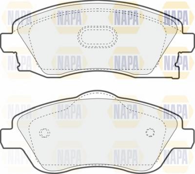 NAPA NBP1215 - Комплект спирачно феродо, дискови спирачки vvparts.bg