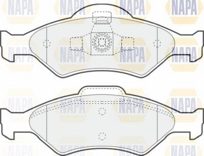 NAPA NBP1218 - Комплект спирачно феродо, дискови спирачки vvparts.bg