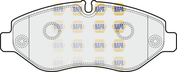 NAPA NBP1280 - Комплект спирачно феродо, дискови спирачки vvparts.bg