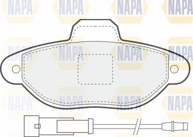 NAPA NBP1281 - Комплект спирачно феродо, дискови спирачки vvparts.bg