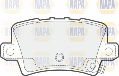 NAPA NBP1288 - Комплект спирачно феродо, дискови спирачки vvparts.bg