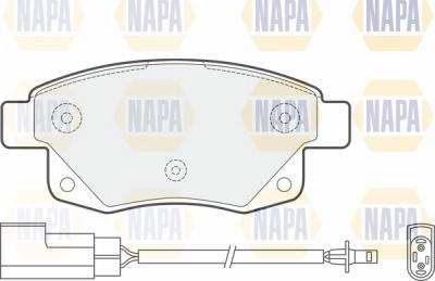 NAPA NBP1230 - Комплект спирачно феродо, дискови спирачки vvparts.bg