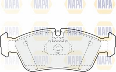 NAPA NBP1221 - Комплект спирачно феродо, дискови спирачки vvparts.bg