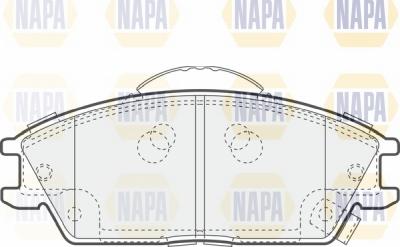 NAPA NBP1228 - Комплект спирачно феродо, дискови спирачки vvparts.bg