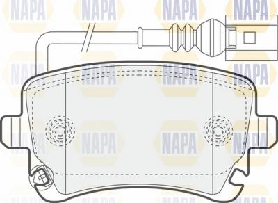 NAPA NBP1272 - Комплект спирачно феродо, дискови спирачки vvparts.bg