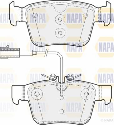 NAPA NBP1791 - Комплект спирачно феродо, дискови спирачки vvparts.bg