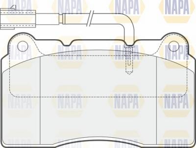 NAPA NBP1749 - Комплект спирачно феродо, дискови спирачки vvparts.bg