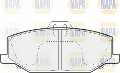 NAPA NBP1704 - Комплект спирачно феродо, дискови спирачки vvparts.bg