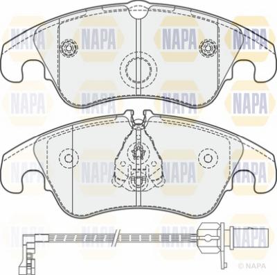 NAPA NBP1701 - Комплект спирачно феродо, дискови спирачки vvparts.bg