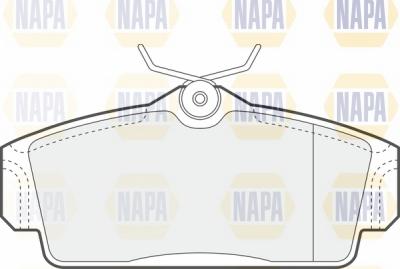 NAPA NBP1708 - Комплект спирачно феродо, дискови спирачки vvparts.bg
