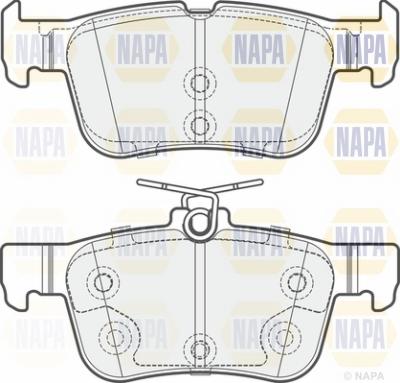 NAPA NBP1707 - Комплект спирачно феродо, дискови спирачки vvparts.bg